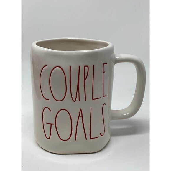 Rae Dunn Couples Goal Mug Ceramic Coffee Cup NEW Kitchen Decor Valentines Red LL - Picture 8 of 8